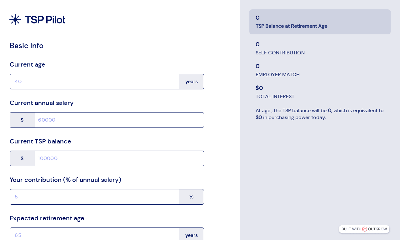 How Much Will I Have? TSP Pilot