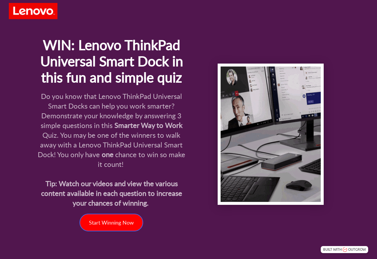 Lenovo's Smart Dock Quiz