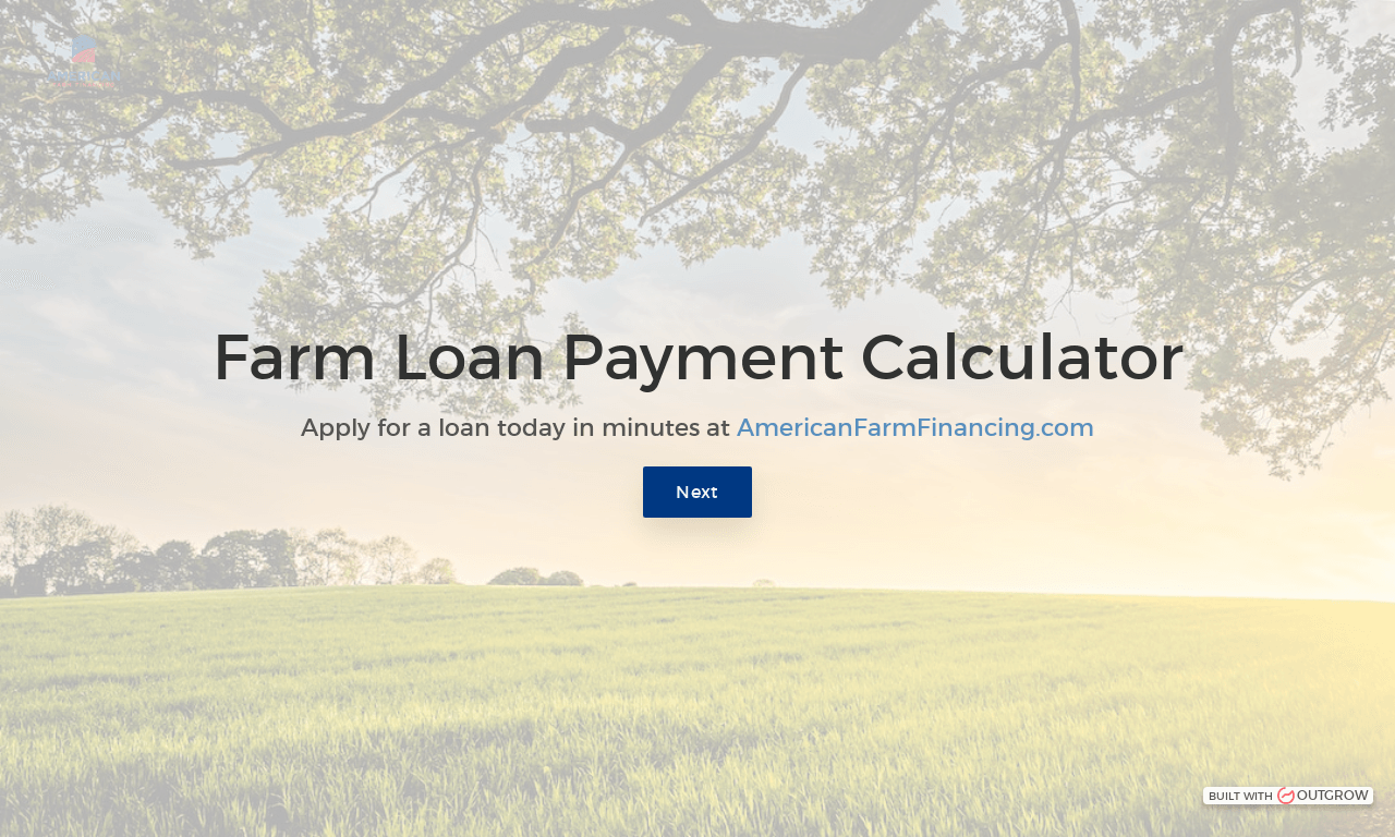 Land Loan Mortgage Calculator - American Farm Financing