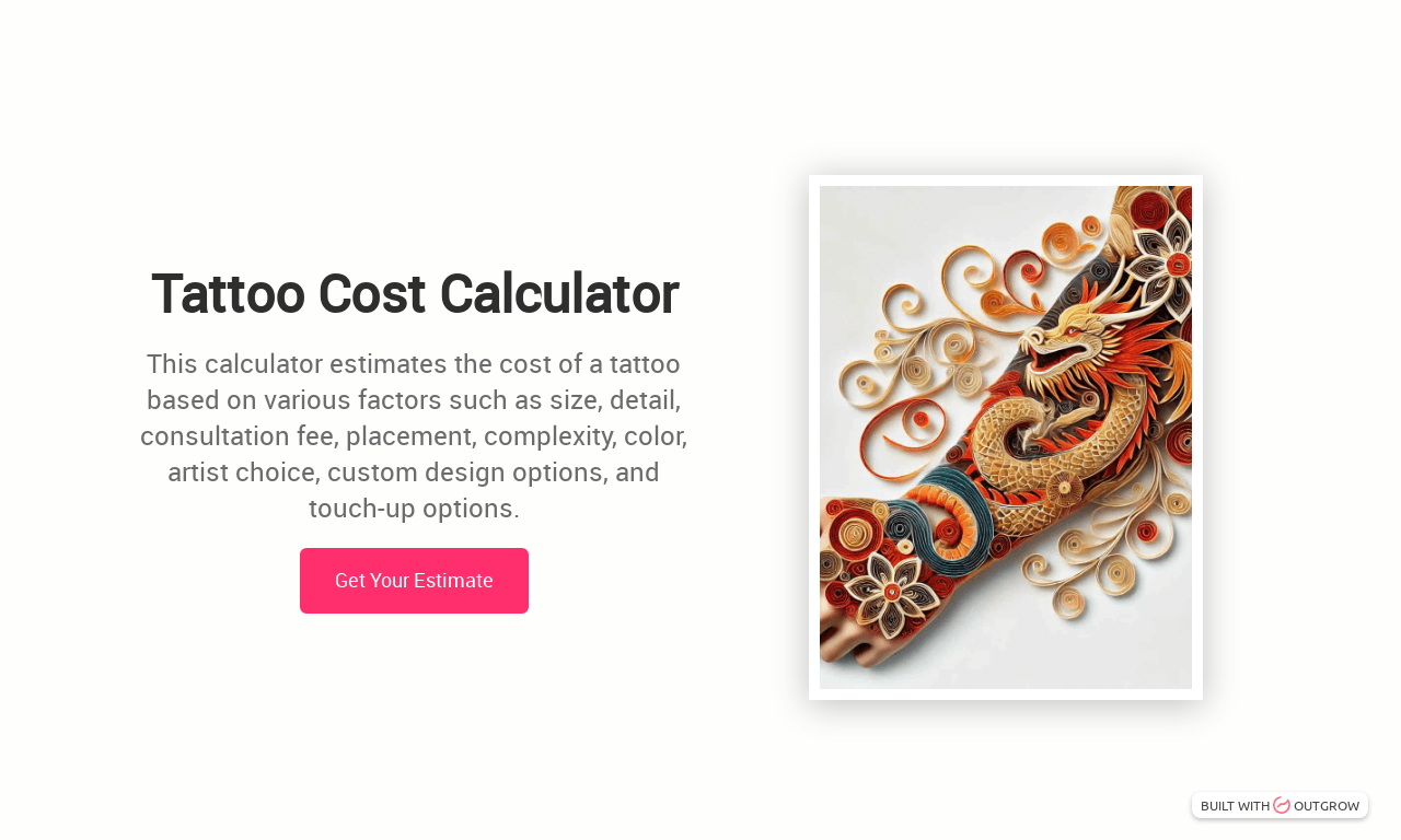 Tattoo Cost Calculator